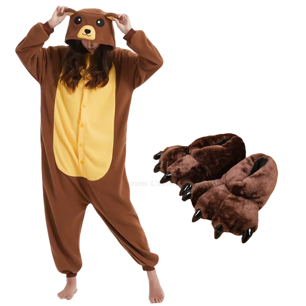 Women Shoes Xxl - Pijama Kigurumi de Oso Pardo para