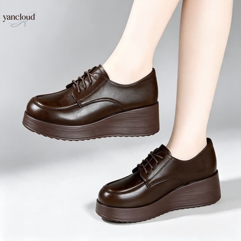 Oxford Lace Up Women - Zapatos de cuero suave de 6