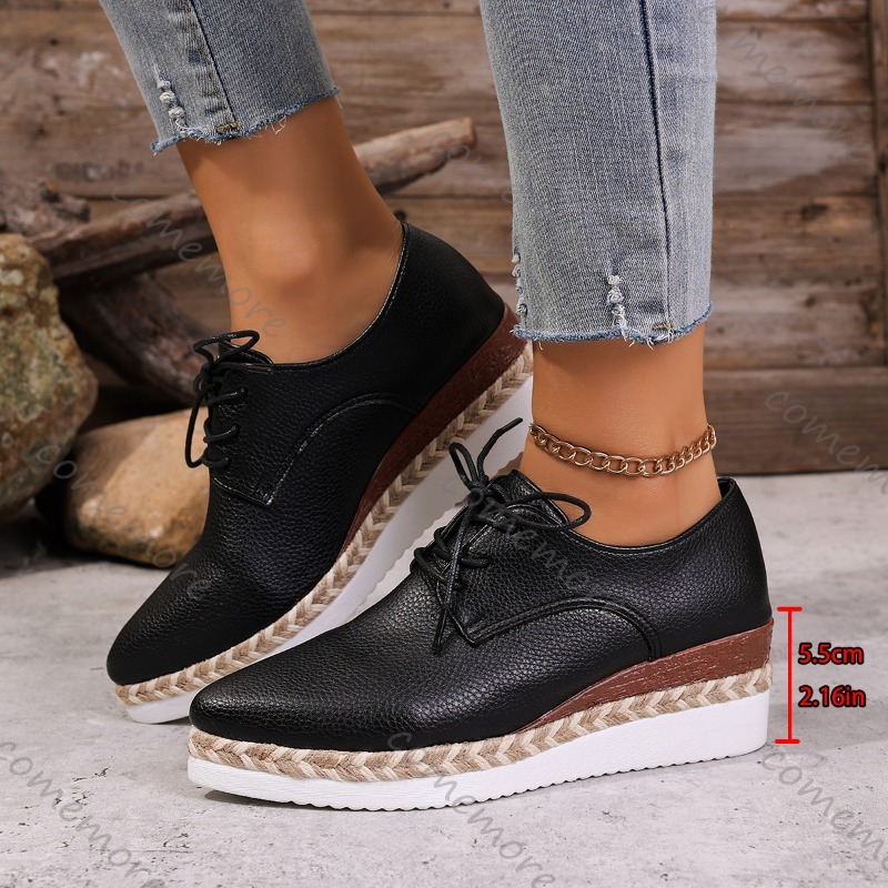 Zapatos Oxford de Plataforma c - Oxford Lace Up Women reseña y precio