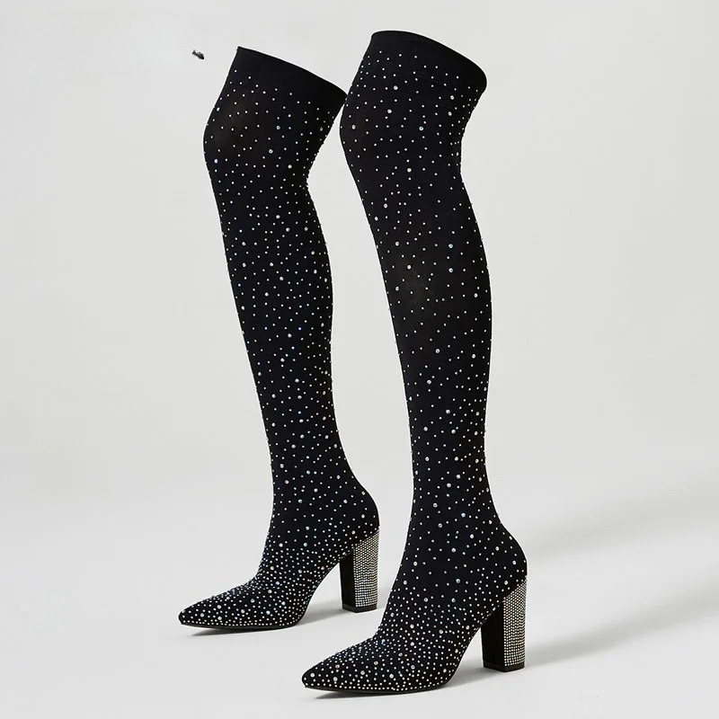 Botas de tacón alto Aneikeh Cr - Sock Boot Women reseña y precio
