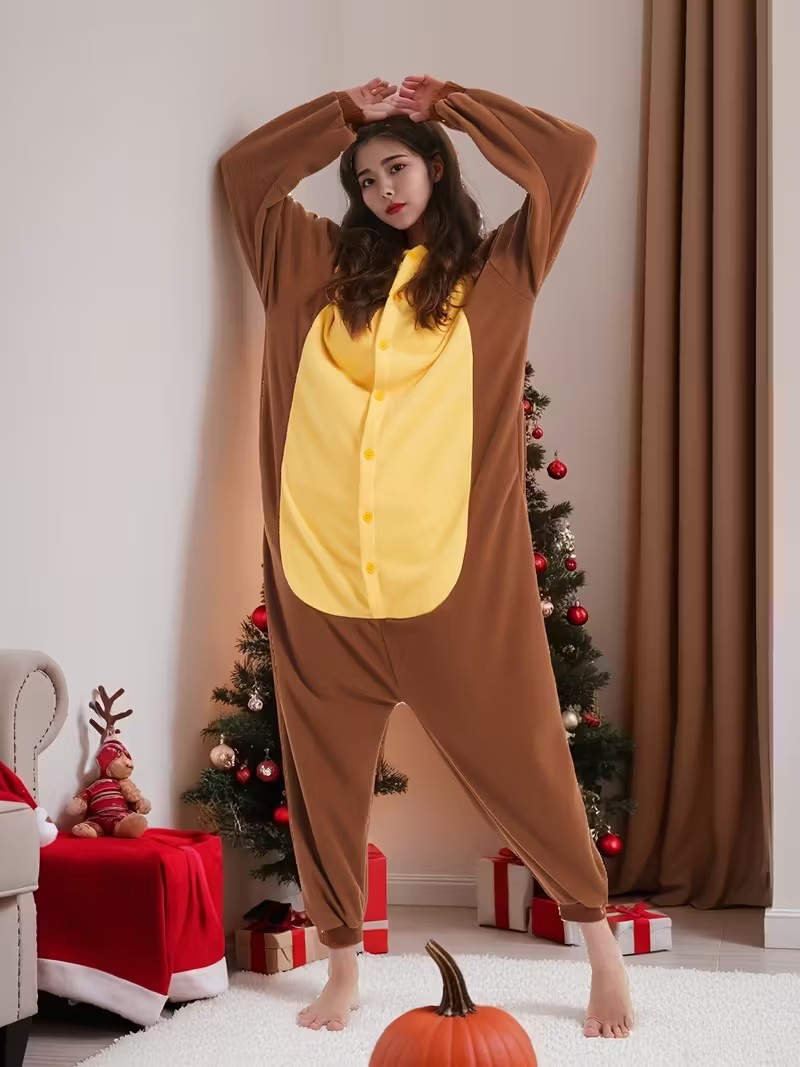 Pijama Kigurumi de Oso Pardo p - Women Shoes Xxl reseña y precio