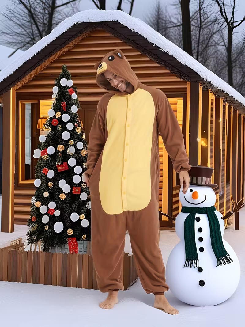 Pijama Kigurumi de Oso Pardo p - Women Shoes Xxl reseña y precio