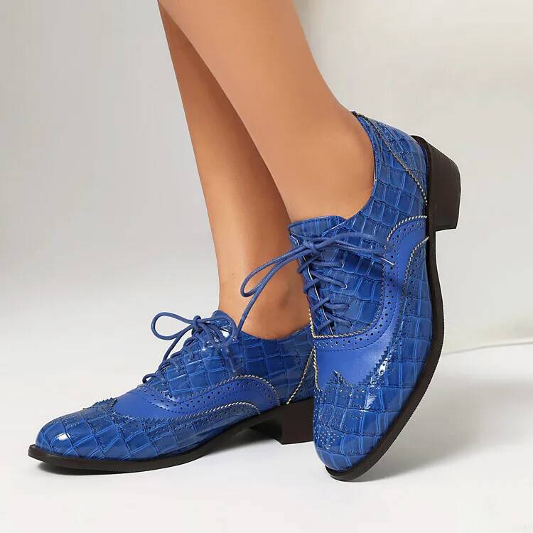 Zapatos de tacón bajo con cord - Oxford Lace Up Women reseña y precio