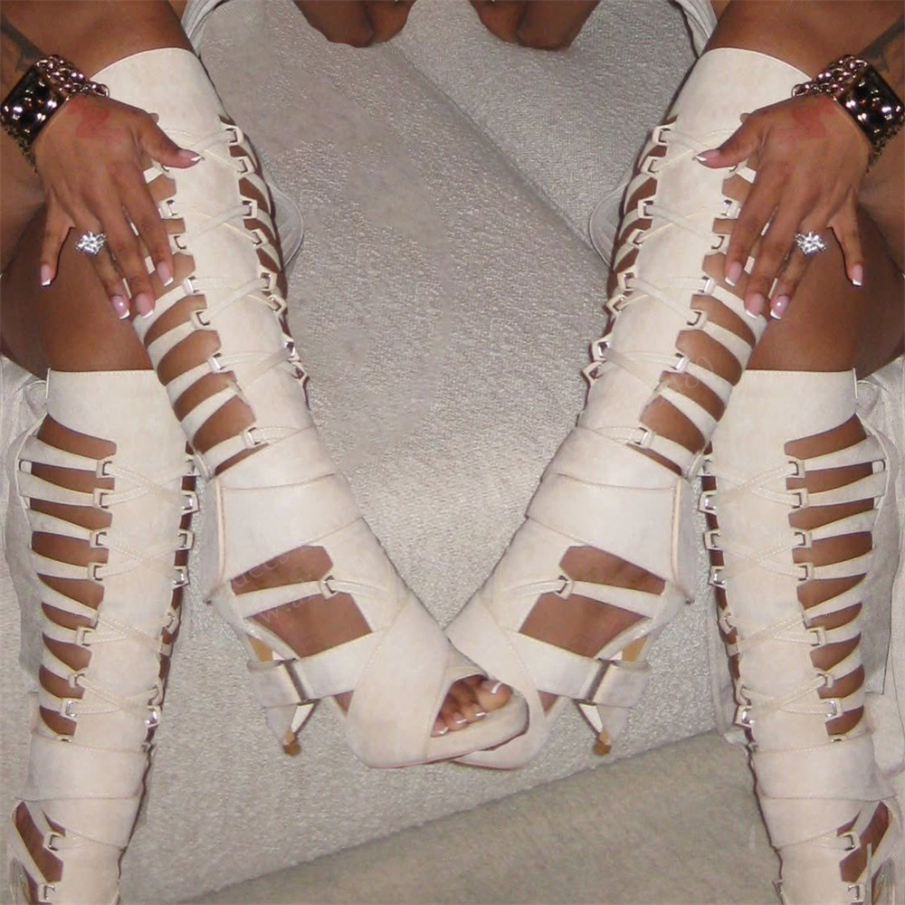 Botas altas de gladiador con h - Knee High Boots Women reseña y precio