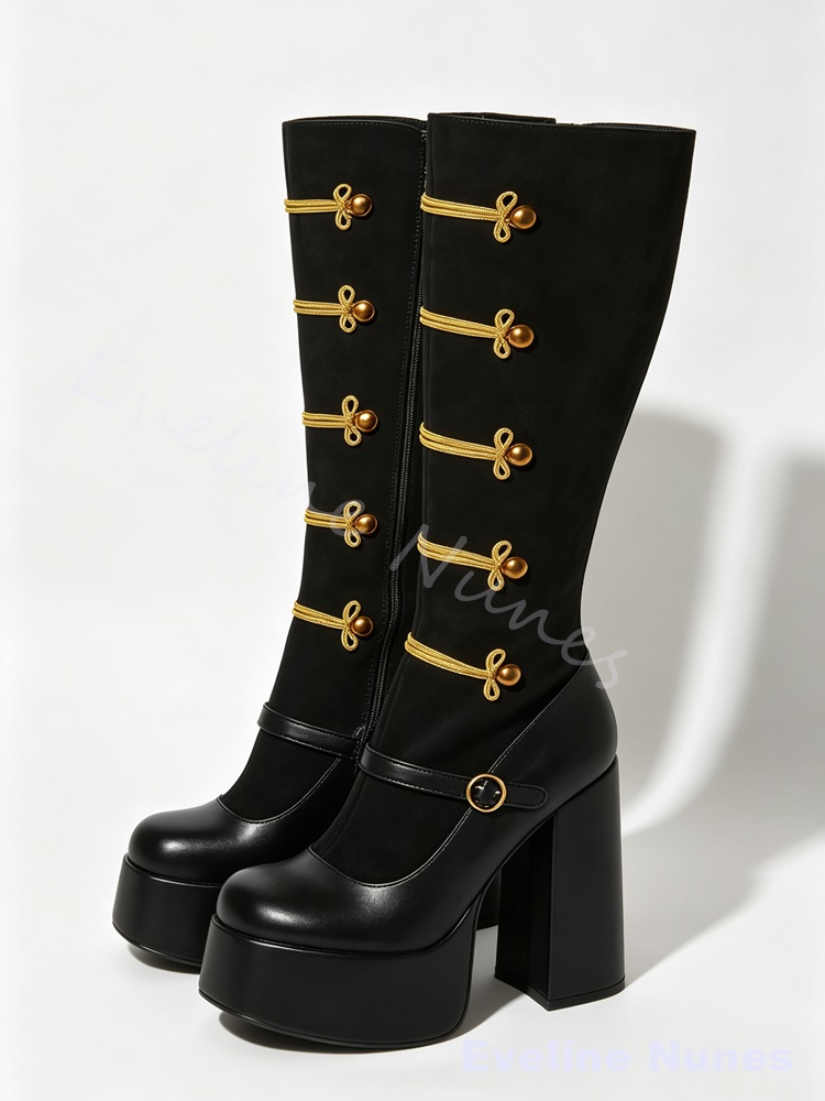 Botas altas hasta la rodilla c - Court Heel Pointed reseña y precio