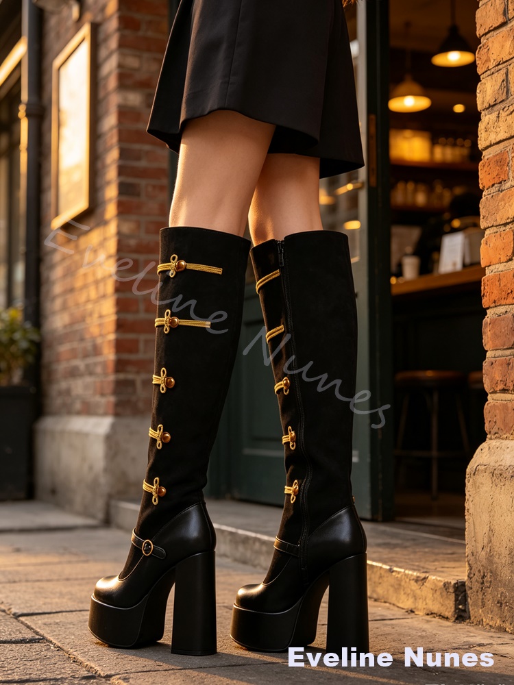 Botas altas hasta la rodilla c - Court Heel Pointed reseña y precio