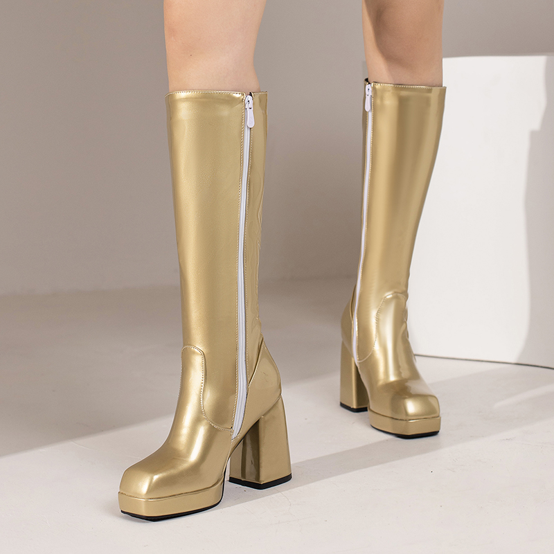 Botas hasta la rodilla con pla - Knee High Boots Women reseña y precio